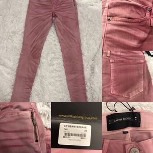 Calvin Rucker Rose Pink Tie-Dye Skinny Jeans